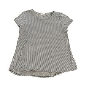 RETROLOGY Green & White Striped Short Sleeve Blouse Size L